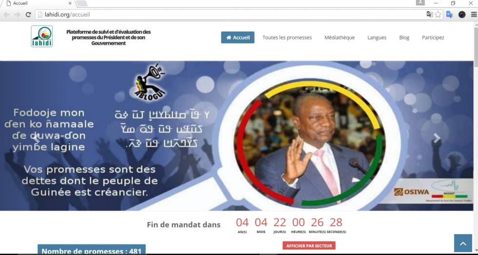 Página web de Lahidi, de Guinea.