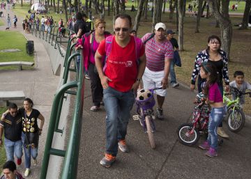 Una tarde de enero en el parque Simón Bolivar de Bogotá.  Una tarde de enero en el parque Simón Bolivar de Bogotá.