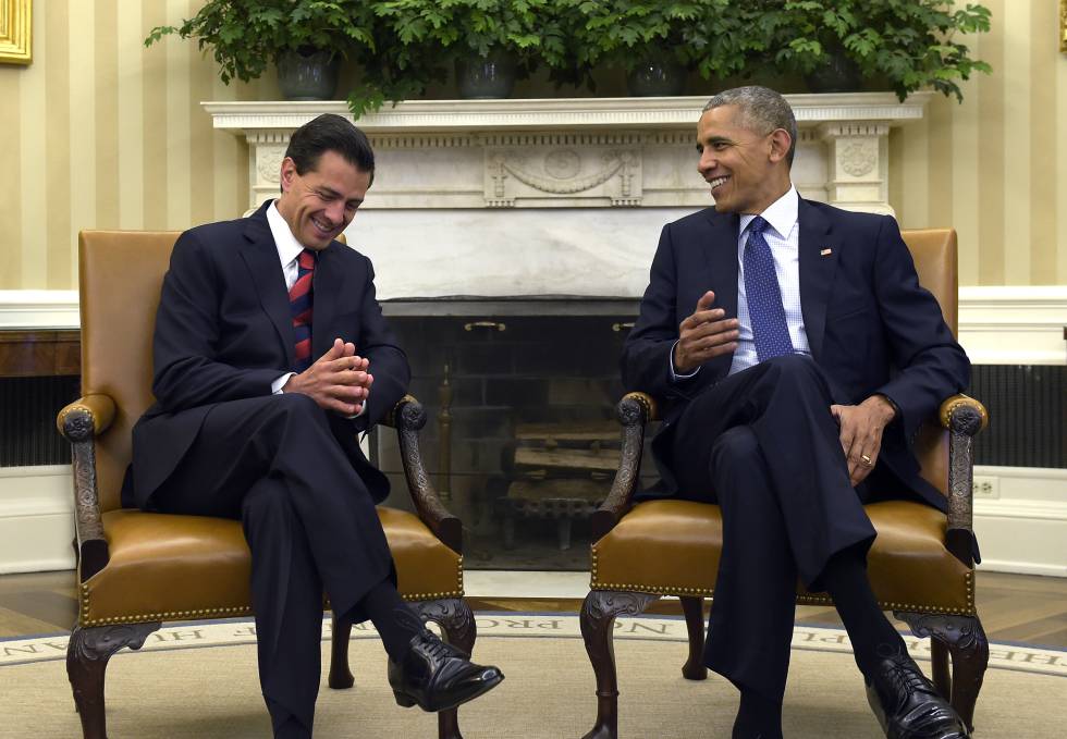 El presidente Barack Obama con el presidente mexicano Enrique Peña Nieto