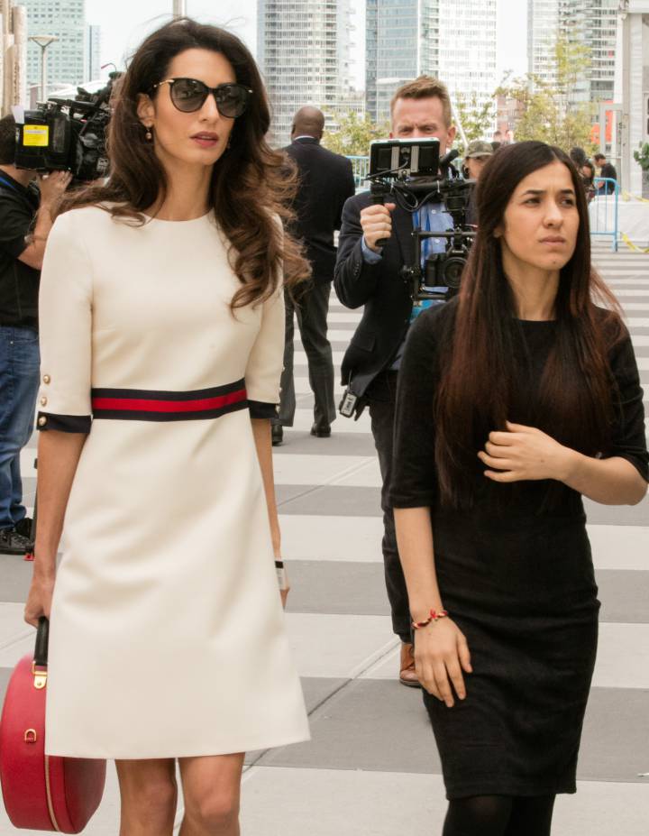 Amal Clooney junto a Nadia Murad, en Nueva York. Amal Clooney junto a Nadia Murad, en Nueva York.