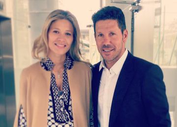 Carla Pereyra y Cholo Simeone. Carla Pereyra y Cholo Simeone.