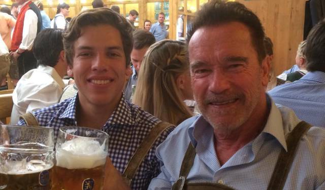 Joseph Baena y Arnold Schwarzenegger, en Múnich. Joseph Baena y Arnold Schwarzenegger, en Múnich.