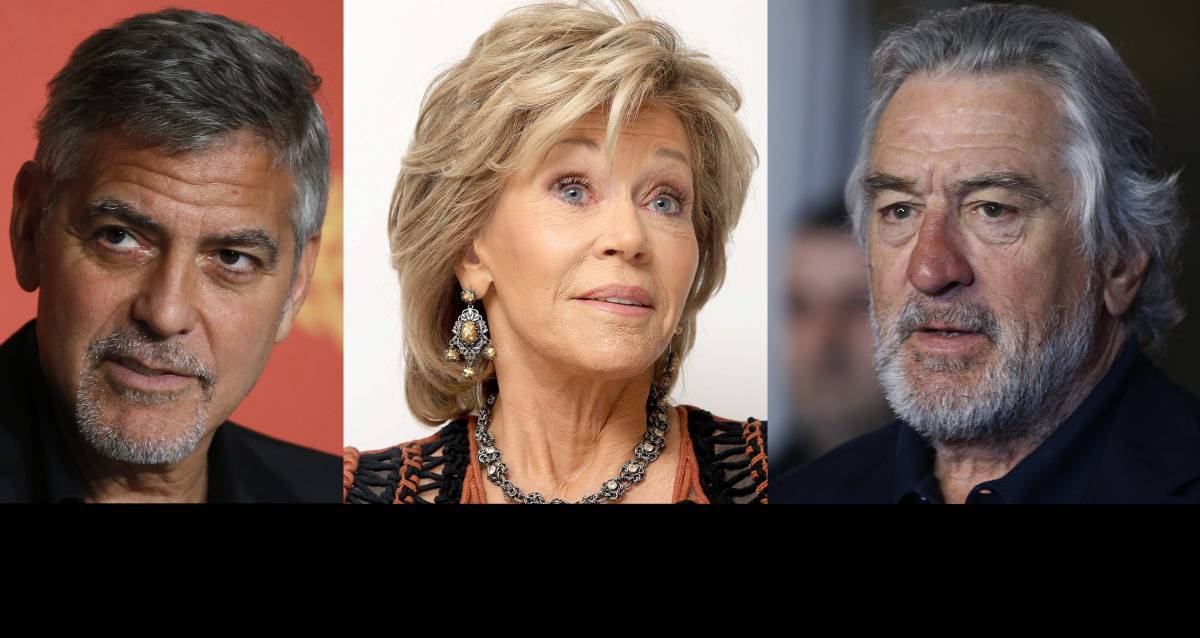 De izquierda a derecha: los actores Gorge Clooney, Jane Fonda y Robert De Niro. De izquierda a derecha: los actores Gorge Clooney, Jane Fonda y Robert De Niro.