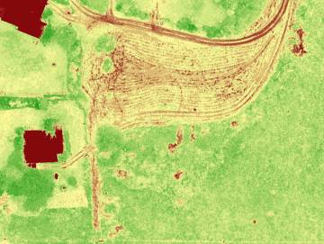 Una foto realizada por el equipo de 3Drone Mapping durante el estudio de un terreno.