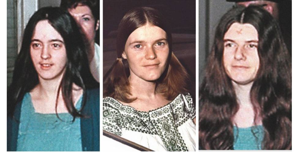 Susan Atkins, Linda Kasabian y Patricia Krenwinkel. Susan Atkins, Linda Kasabian y Patricia Krenwinkel.