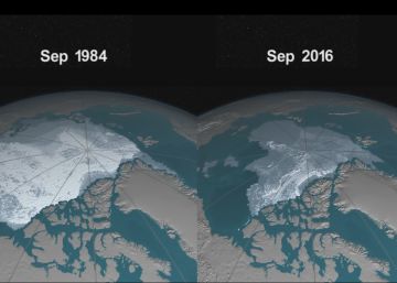 Estudo mostra a perda de gelo do Oceano Ártico desde 1984