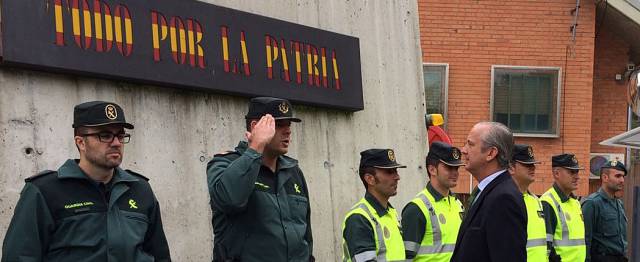 El director de la Guardia Civil, en Alsasua (Navarra).