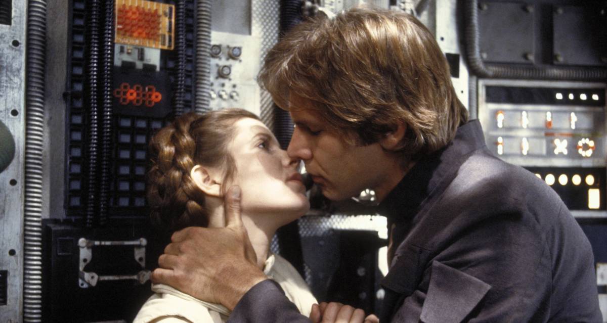 Carrie Fisher y Harrison Ford en 'La guerra de las galaxias: El imperio contraataca' (1980). Carrie Fisher y Harrison Ford en 'La guerra de las galaxias: El imperio contraataca' (1980).