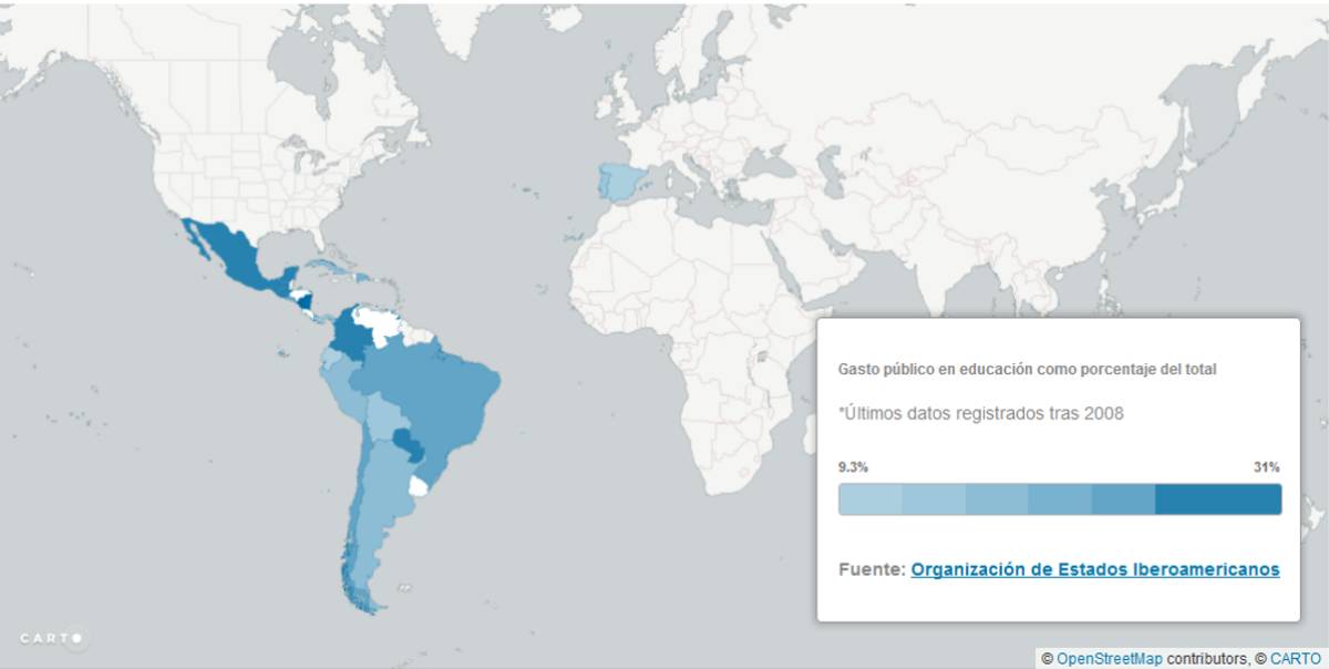 Los países que mejores y peores notas sacan en Educación en Iberoamérica