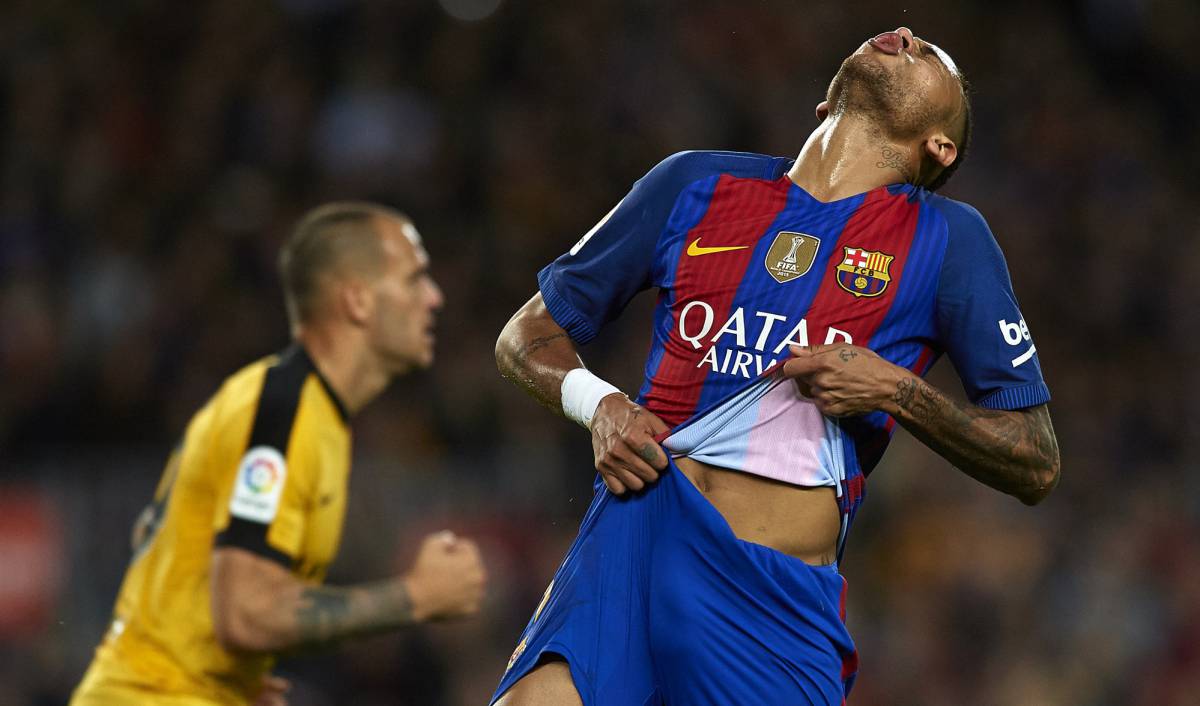 Neymar del Barcelona, durante el partido.