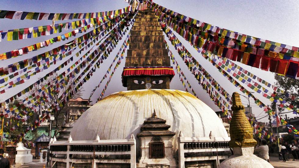 Estupa de Swayambhunath, en Katmandú.