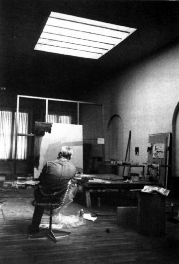Willem De Kooning en su estudio.