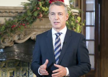 El lehendakari en Ajuria Enea durante el discurso de fin de a&ntilde;o.