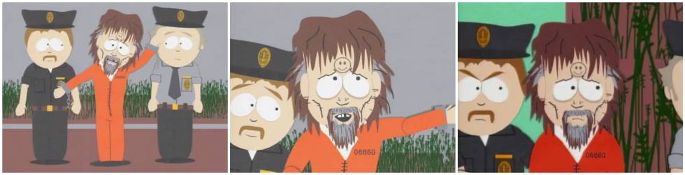 Así se vio a Manson en un capítulo de la serie 'South park'.