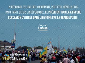 Cartel de campaña del colectivo Lucha contra el presidente Kabila difundido en redes.