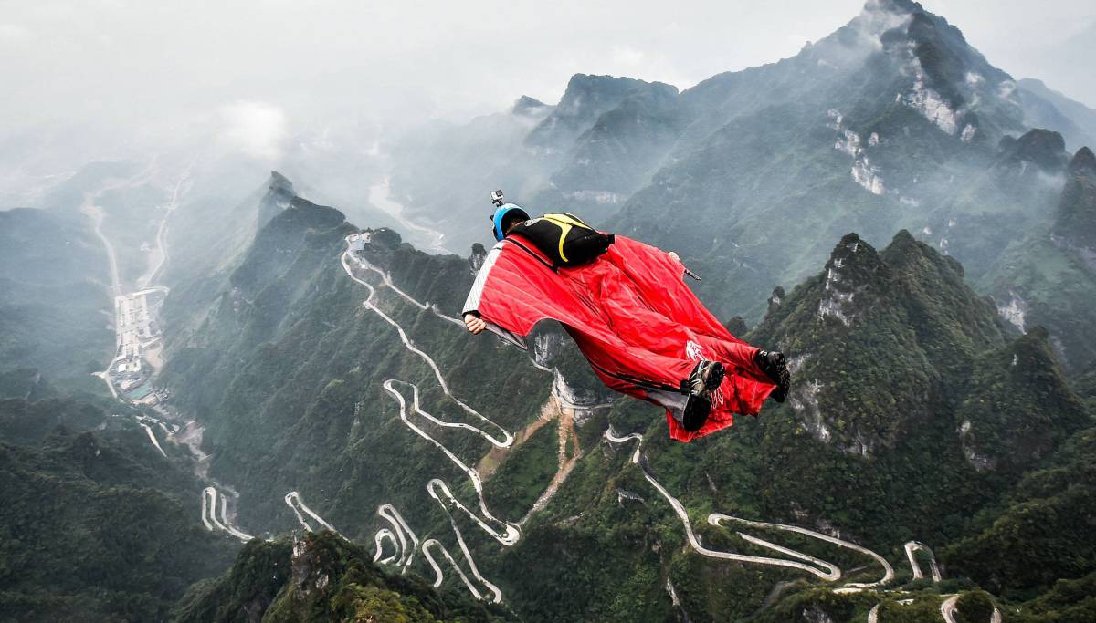 Un saltador, en Hunan (China).