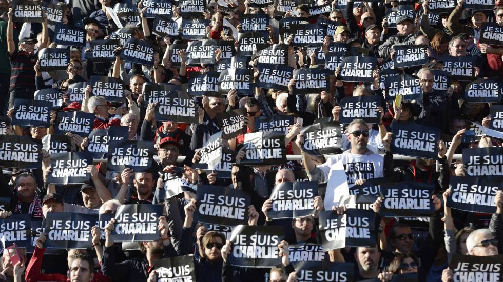 Movilización en Francia en defensa de la libertad de expresión tras el atentado a la revista ‘Charlie Hebdo’. 