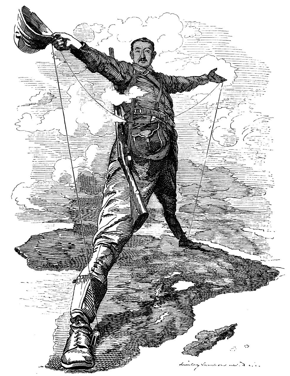Caricatura de Cecil Rhodes publicado por la revista inglesa