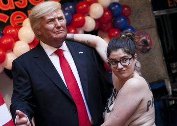Femen revienta la presentación de Trump en el Museo de Cera