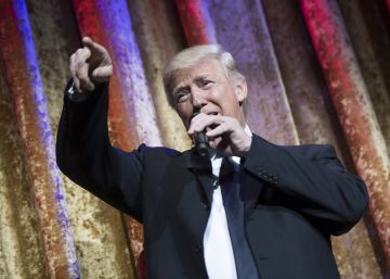 Donald Trump habla el martes en el auditorio Andrew W. Mellon, en Washington.