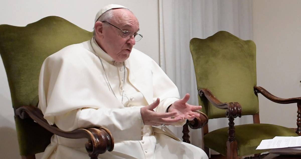 El Papa, durante la entrevista con este periódico.