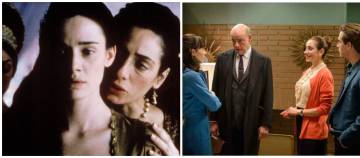 A la izquierda, Pilar López de Ayala y Rosana Pastor en 'Juana la loca' (2001). A la derecha, interpretando a Josefina Peñafiel (rebeca naranja) en la serie 'Amar es para siempre' (2013).