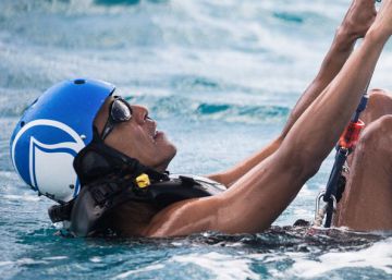 Um dia na praia com o ex-presidente Obama