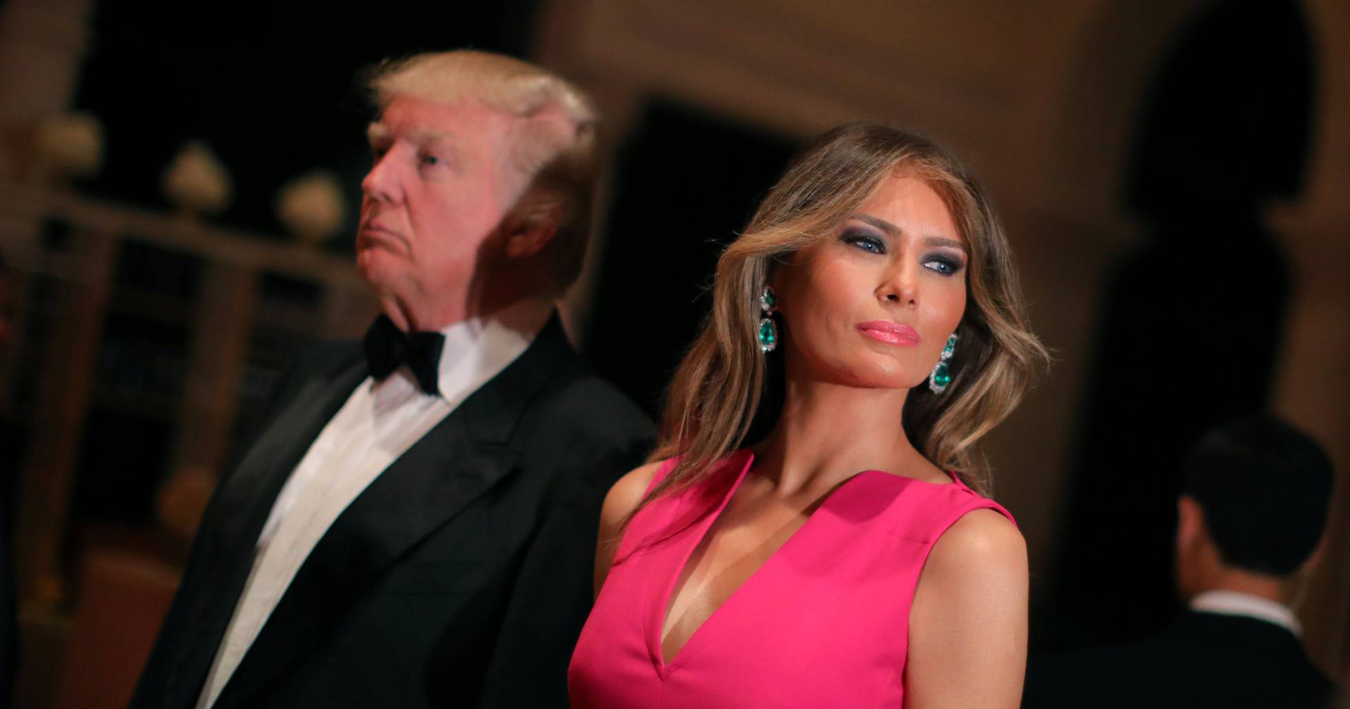 Donald Trump e Melania Trump, em uma festa no clube Mar-a-Lago, em Miami Donald Trump e Melania Trump, em uma festa no clube Mar-a-Lago, em Miami