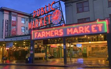Pike Place Market, en el barrio más animado de Seattle (EE UU), es uno de los escenarios de la trilogía '50 sombras de Grey'.