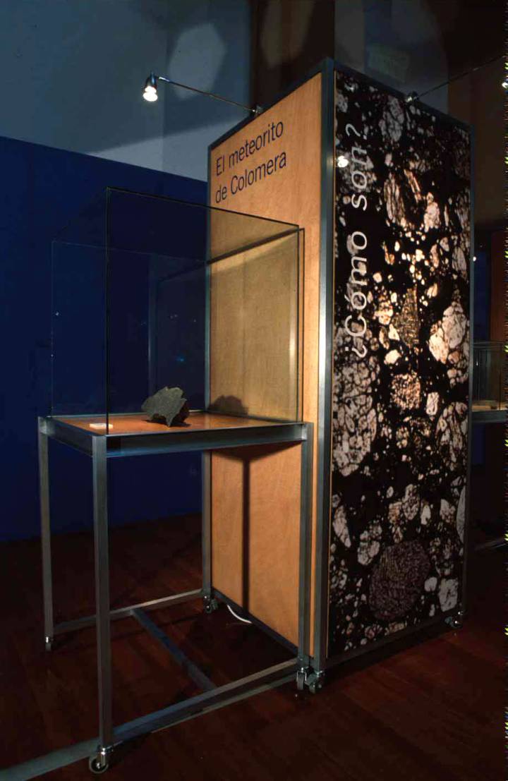 El meteorito, cuando estaba expuesto. El meteorito, cuando estaba expuesto.