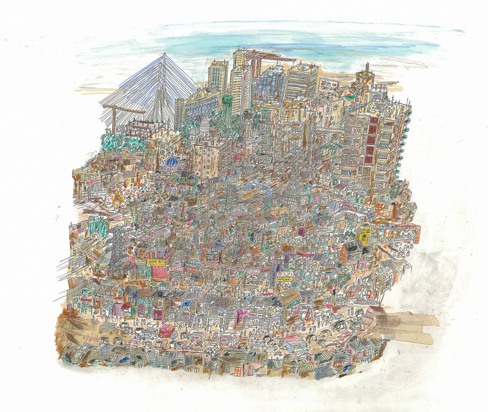 Ilustración de Dharavi.