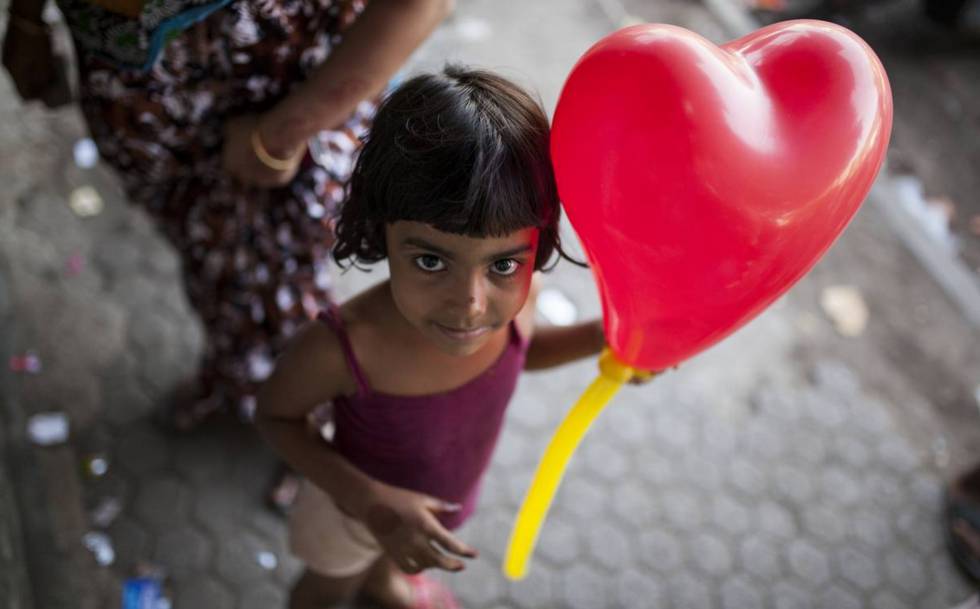 Una niña de Dharavi.
