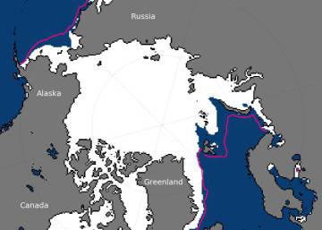 El Ártico registra el enero con menos hielo en 38 años