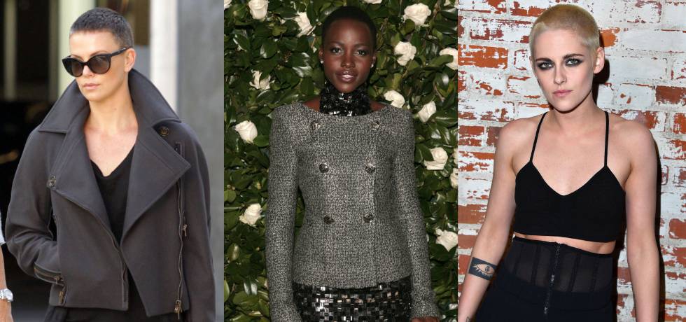 De izquierda a derecha: Lupita Nyong'o, Charlize Theron y Kristen Stewart.