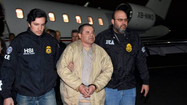 Joaquín El Chapo Guzmán a su llegada a Nueva York. AP