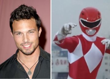 Ricardo Medina y, a la derecha, el Power Rangers  rojo.