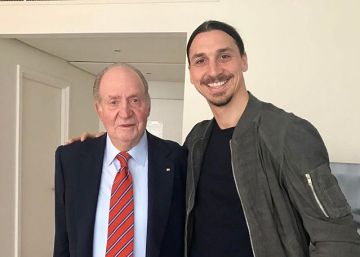 La foto viral de Ibrahimovic con don Juan Carlos La foto viral de Ibrahimovic con don Juan Carlos