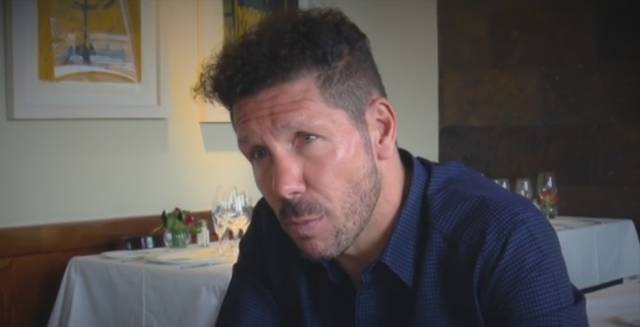 Simeone durante la entrevista.