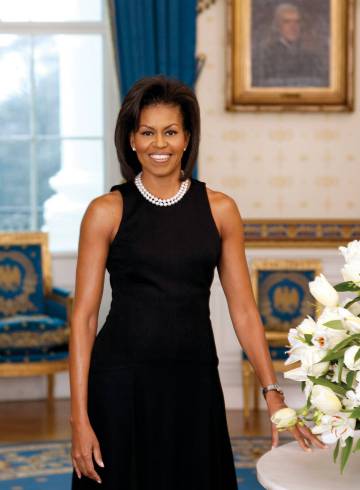 El retrato oficial de Michelle Obama como primera dama de EE UUm, de 2009.