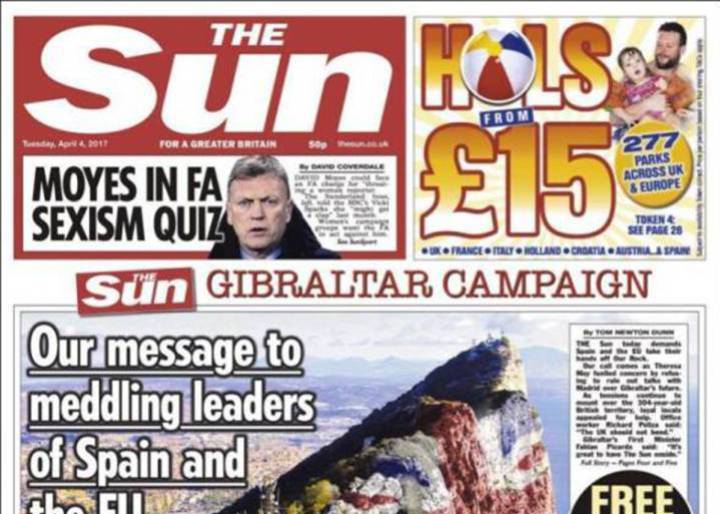 War of words: Britain’s pro-Brexit press fans flames in Gibraltar row War of words: Britain’s pro-Brexit press fans flames in Gibraltar row