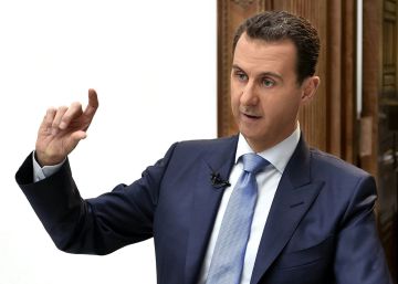 Bachar al Asad en una entrevista en Damasco el 3 de abril.