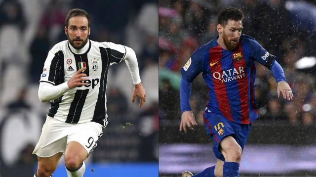 Higuaín y Messi.