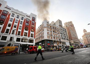 El incendio en Gran Vía, en imágenes El incendio en Gran Vía, en imágenes