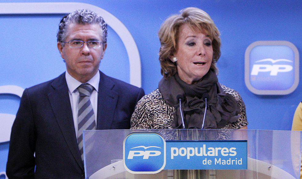 Francisco Granados and Esperanza Aguirre.