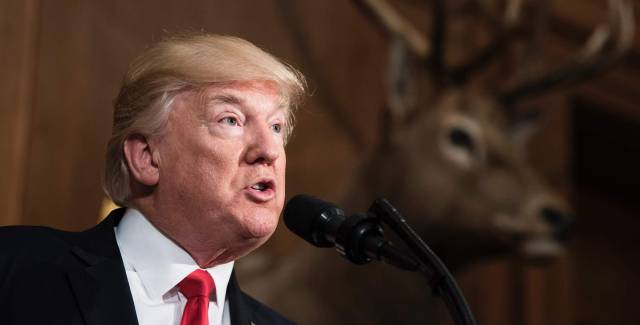 El presidente Donald Trump, hoy.