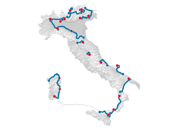 Etapas y recorrido del Giro de Italia 2017 Etapas y recorrido del Giro de Italia 2017