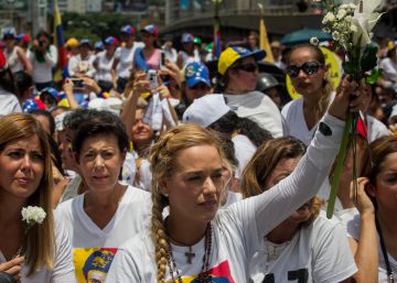Tintori, durante una manifestación en Caracas este sábado.