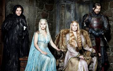 El éxito de 'Juego de tronos' ha hecho que la serie sea una de las más susceptibles de sufrir 'spoilers'. En la imagen, Jon Nieve, Khaleesi, Cersei y Jaime Lannister.