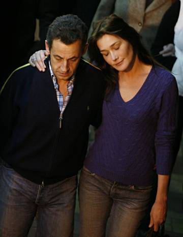 Nicolas Sarkozy y Carla Bruni, de vacaciones en Egipto en diciembre de 2007.