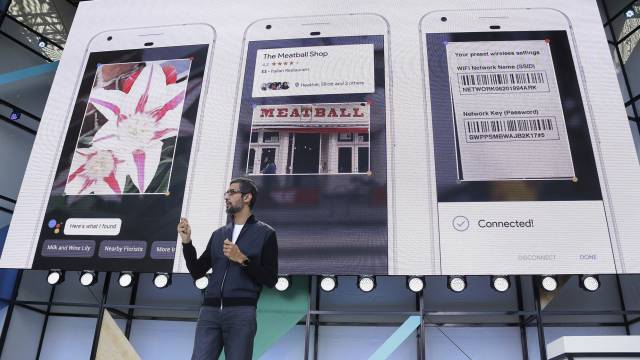 Sundar Pichai, en la conferencia de desarrolladores.